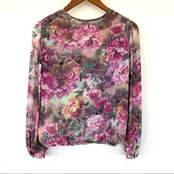 Bellatrix wrap front blouse with elasticized waist - Picture 5 of 9